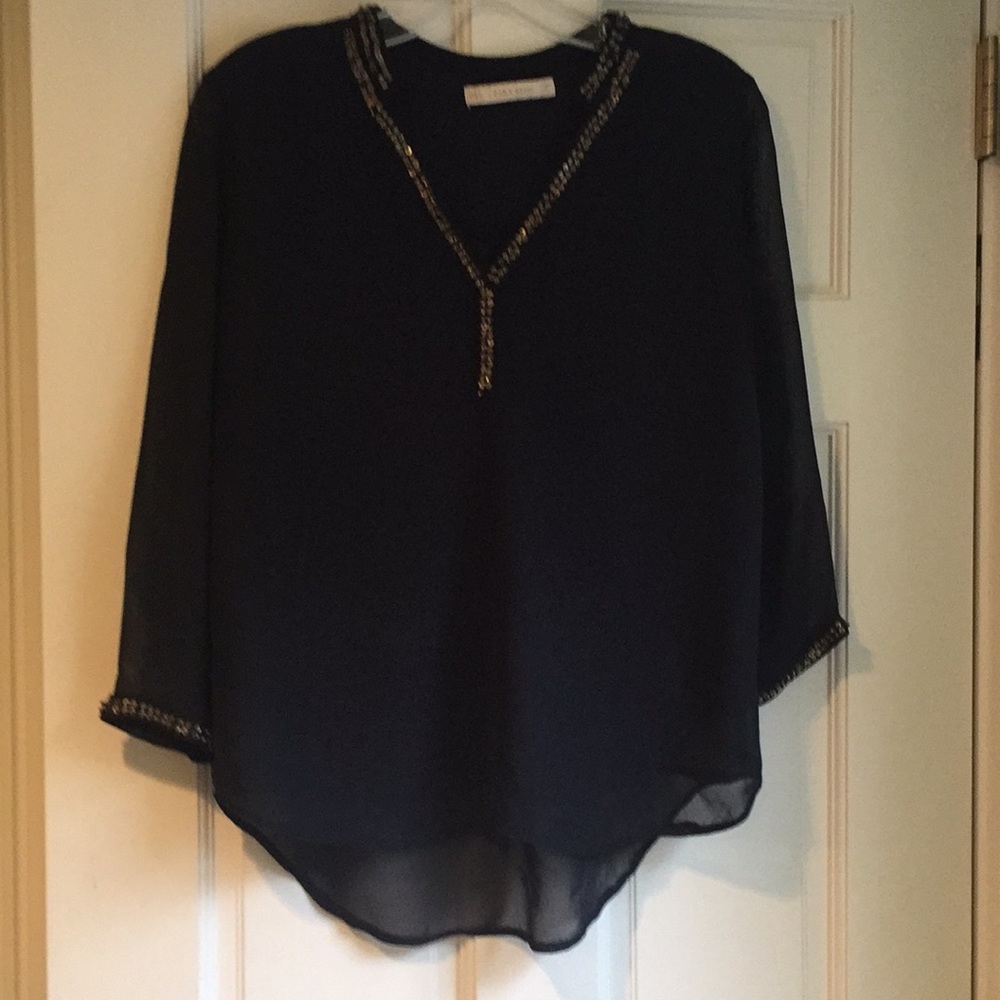 Zara Basic Black Dress Blouse